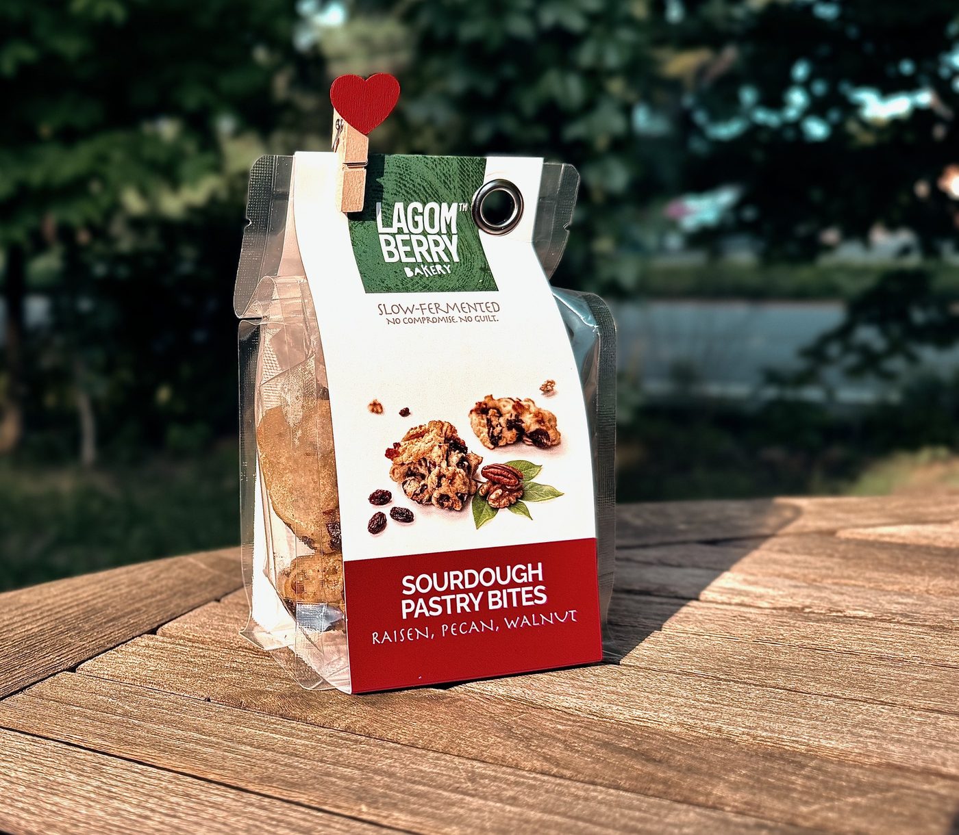 Sourdough Pastry Bites, nuts and raisins